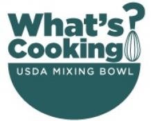 United State Department of Agriculture Mixing Bowl "What's Cooking?" logo 