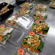 Table of salads for students